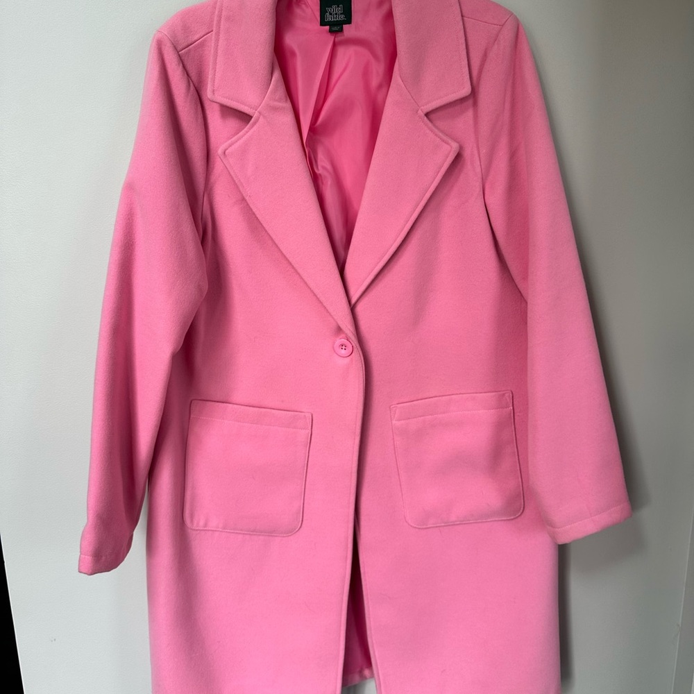 Wild Fable Pink Women's Peacoat - size Large worn once